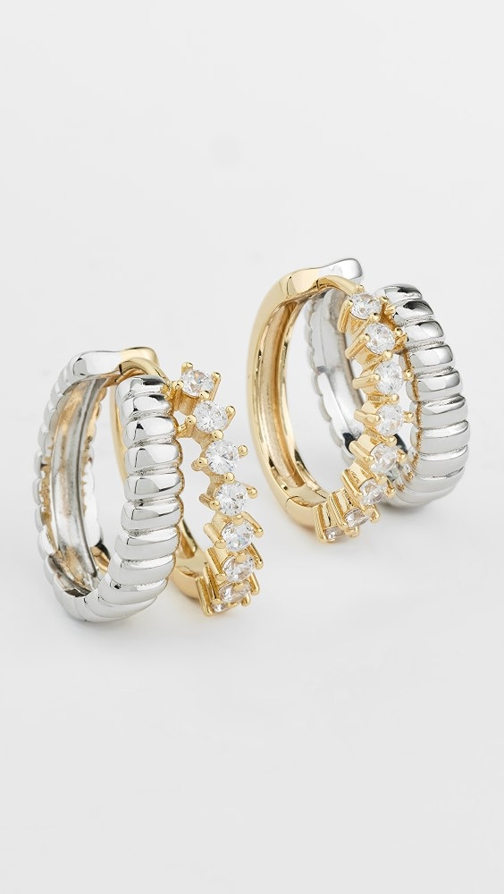 The Sierra Split Huggy Earrings | Shopbop