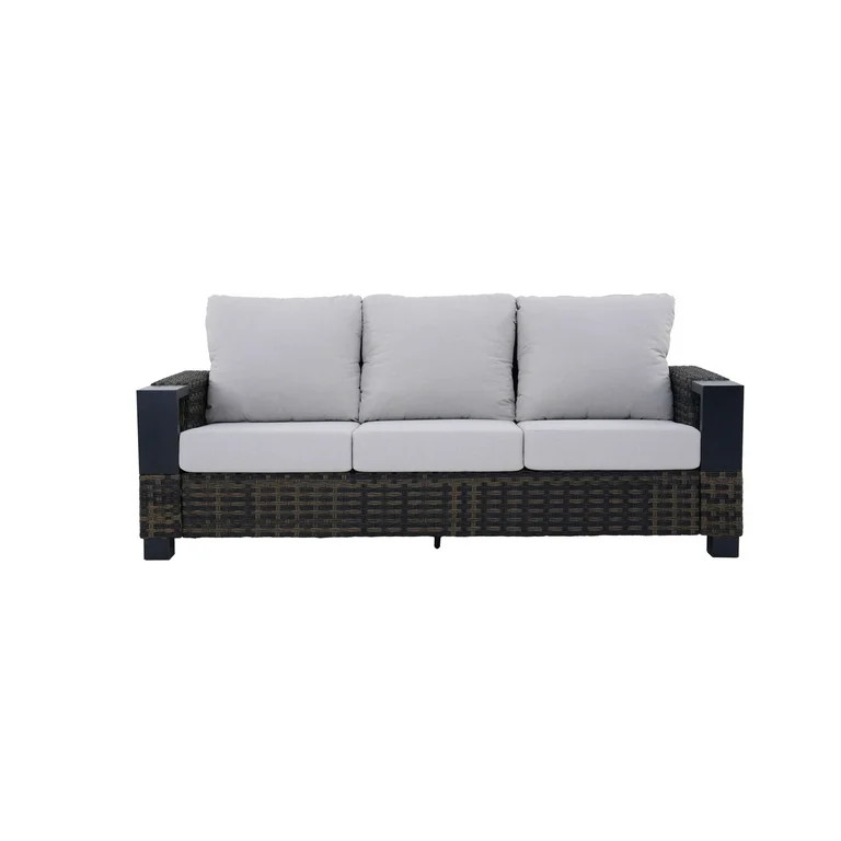 Better Homes & Gardens Rockport Outdoor Wicker Sofa, Brown | Walmart (US)