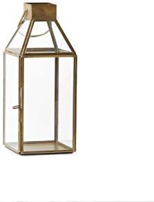 Serene Spaces Living Small Size Square Gold Lantern, Measures 10 inches Tall, Sold Individually | Amazon (US)