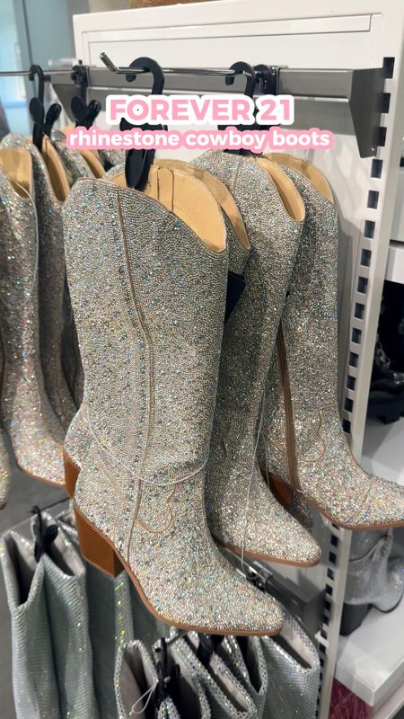 Forever 21 dropped some rhinestone cowboy boots with their new festival collection 🤠💎✨.

They’re so cute, and I lowkey want them to prep for Renaissance Act II 🐝👑😂. They’re $99 though, so I’ll be setting a sale alert.

These would be cute with a festival outfit or concert outfit.

#LTKshoecrush #LTKfindsunder100 #LTKSeasonal