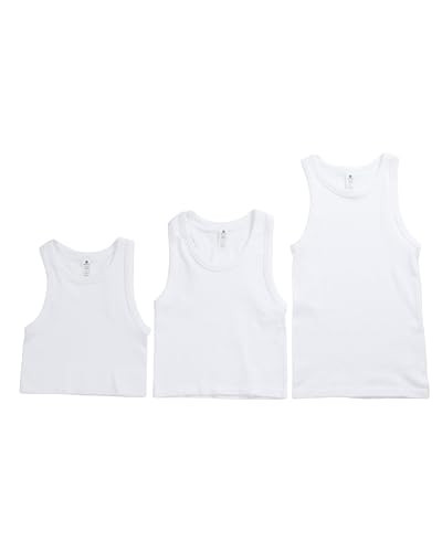 90 Degree By Reflex Womens Seamless Tank Top Ribbed Fitted Racerback Shirt 3 Pack - White/White/White - Large | Amazon (US)