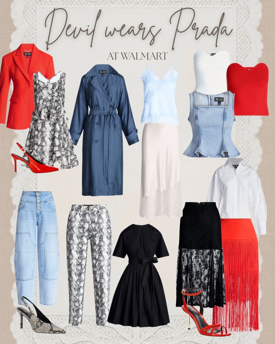 This The Devil Wears Prada x Walmart inspired collection brings all the high-fashion drama—think sharp blazers, chic animal prints, and bold red accents—without the high-fashion price tag. 👠✨

#LTKdayinmylife #LTKgrwm #LTKootd