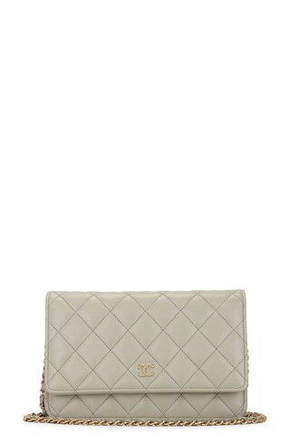 Chanel Lambskin Wallet On Chain in Baby Blue | FWRD 