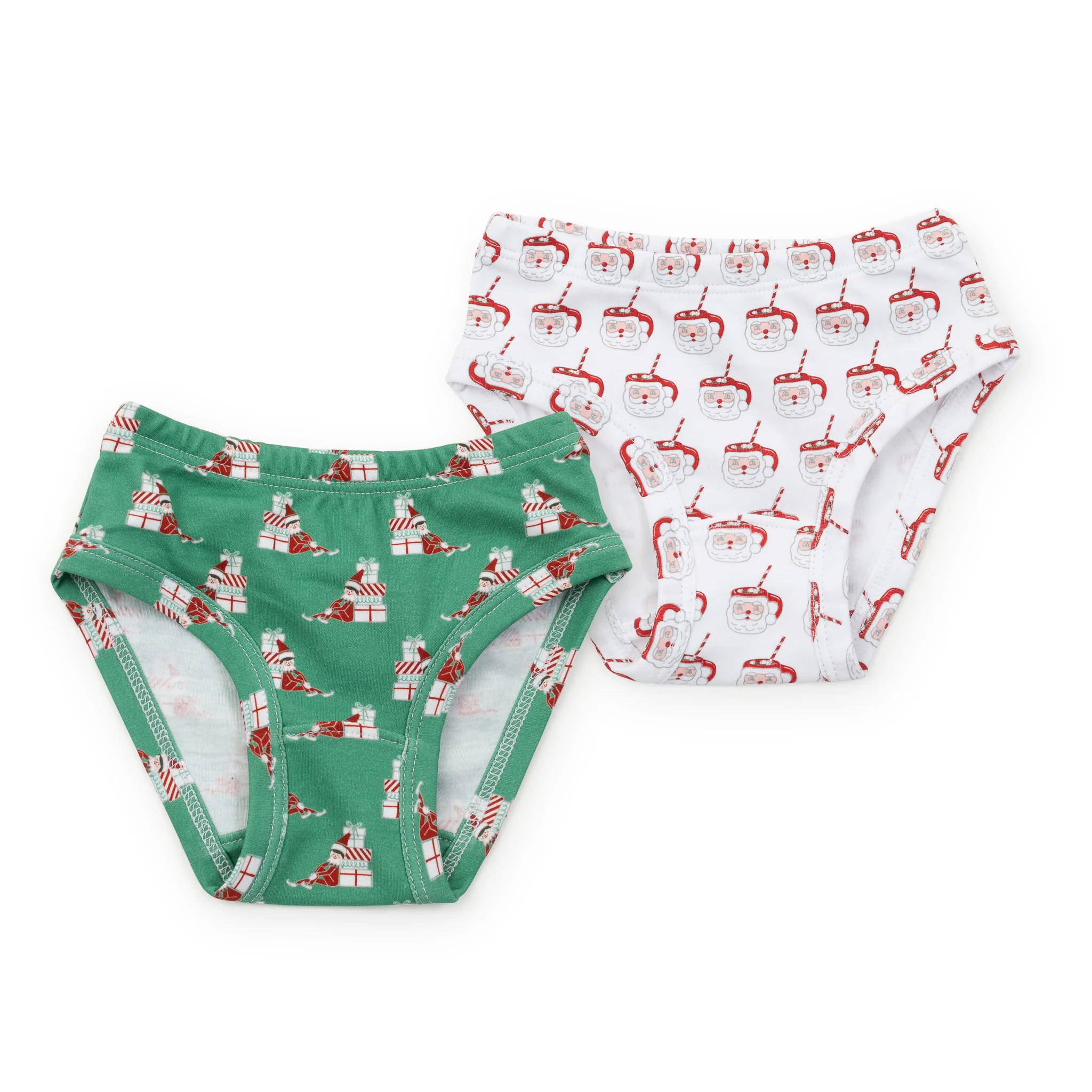 Lauren Girls' Underwear Set - Hot Cocoa Santa/Santa's Helper | Lila and Hayes