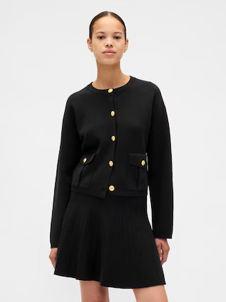 Cotton-Blend Pocket Cardigan Sweater | Gap (US)