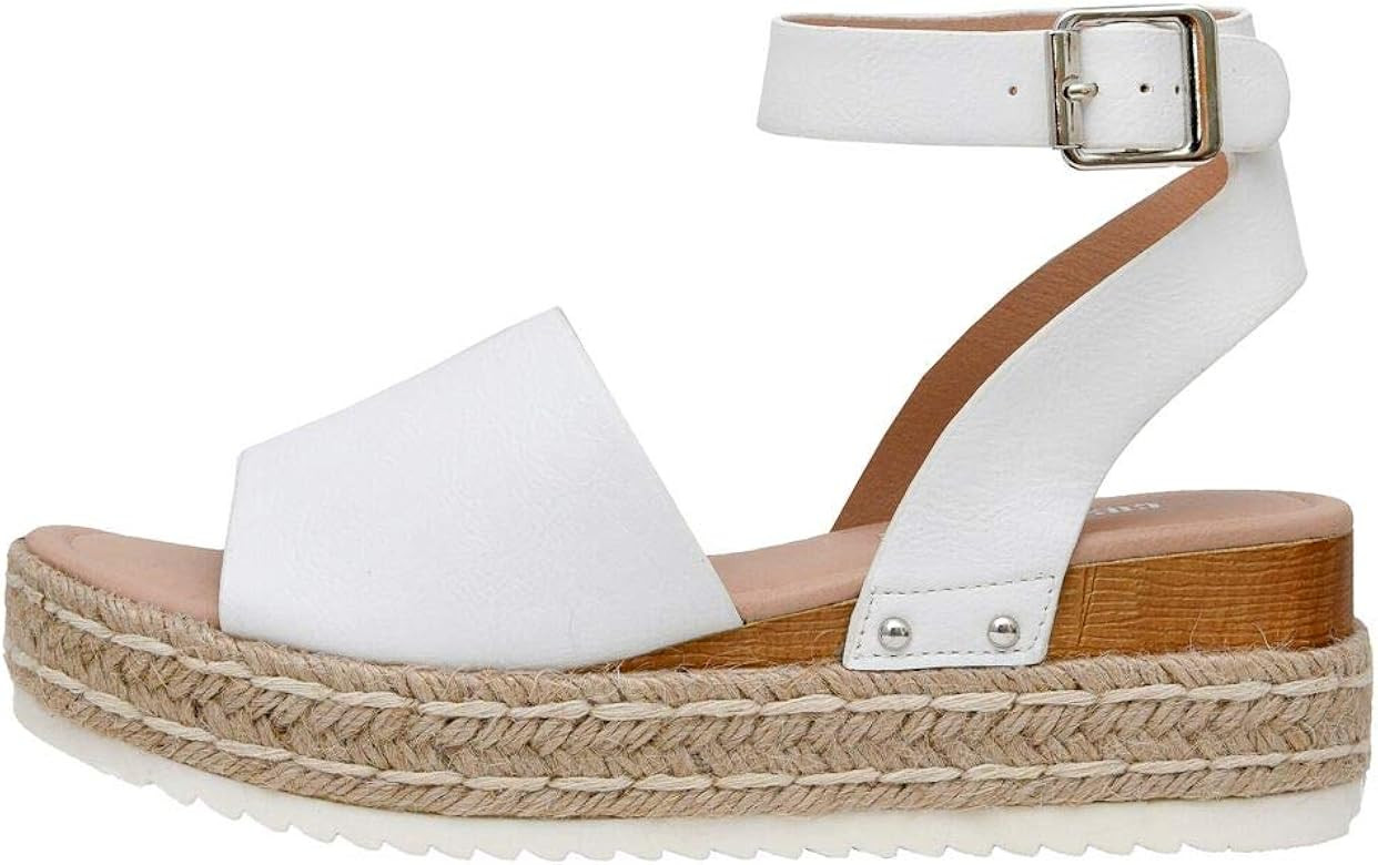 CUSHIONAIRE Women's Espadrille Flatform Open Toe Sandal | Amazon (US)