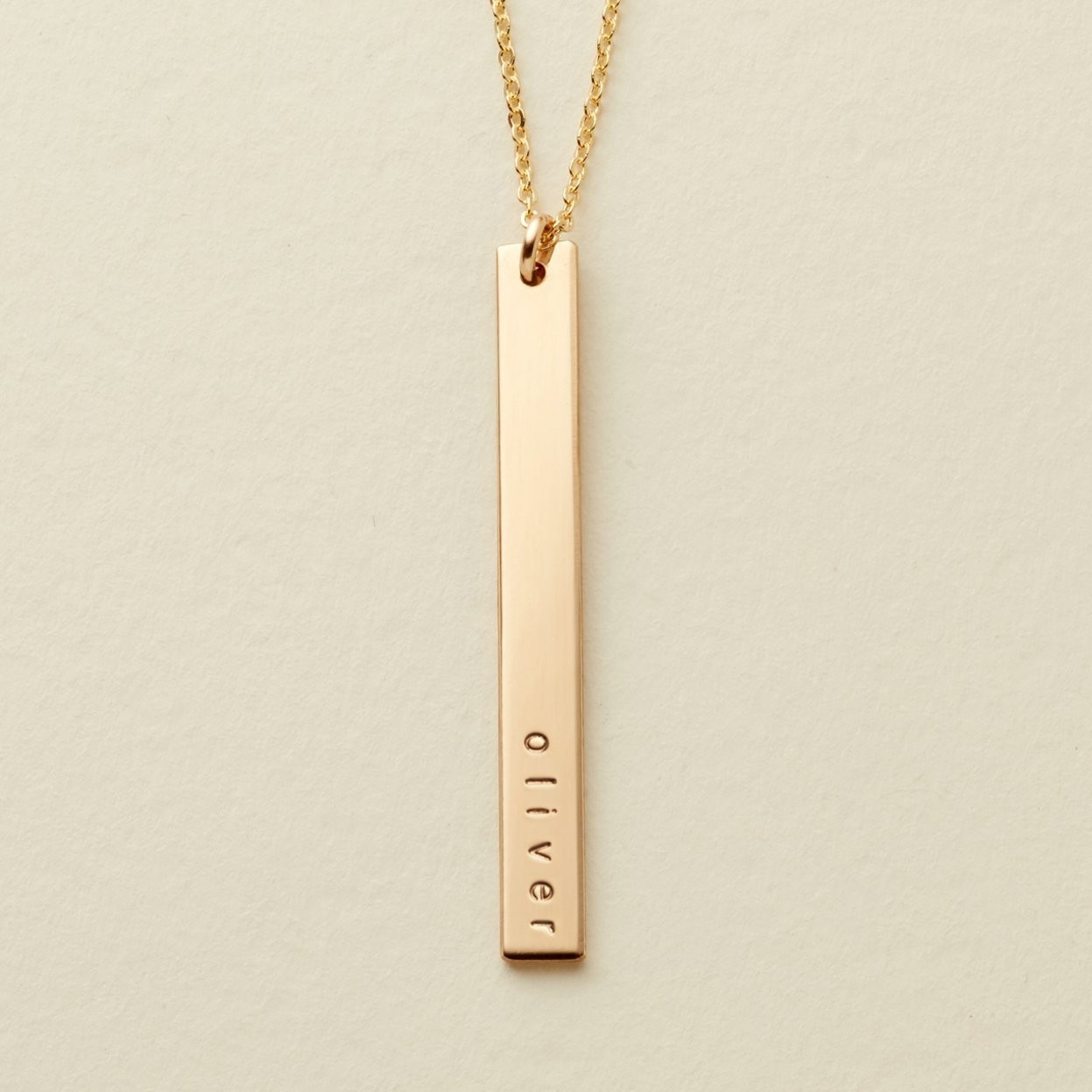 Skinny Vertical Bar Necklace | Made by Mary (US)