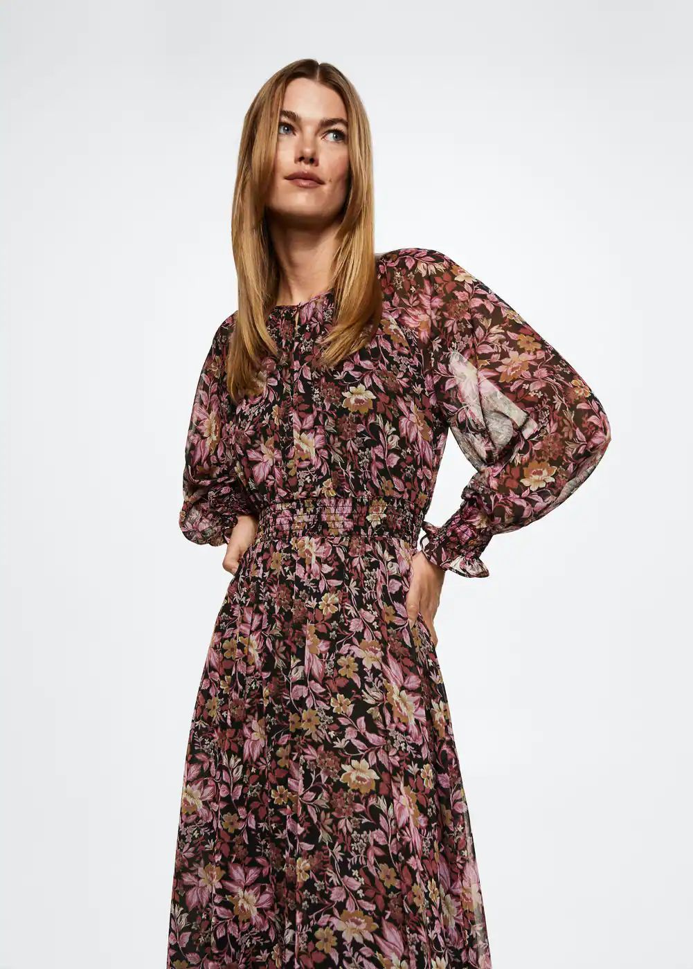 Flower print dress -  Women | Mango United Kingdom | MANGO (UK)