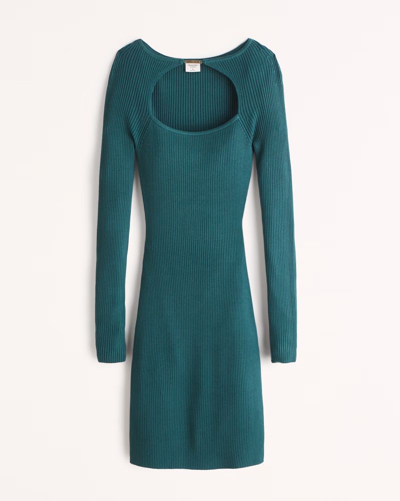 Long-Sleeve Hardware Mini Sweater Dress | Abercrombie & Fitch (US)