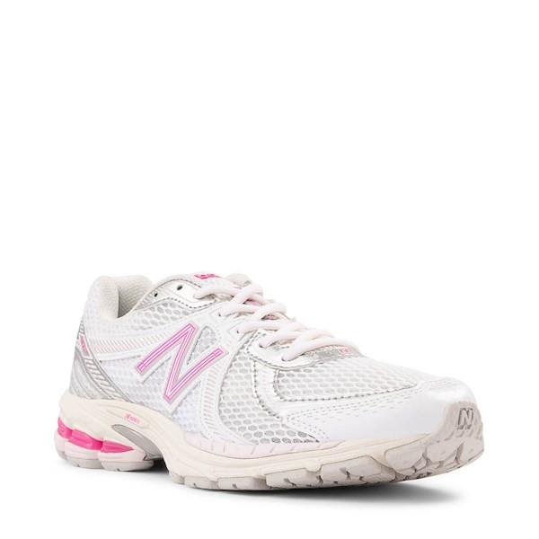 New Balance 860v2 Athletic Shoe - White / Pink Heat | Journeys