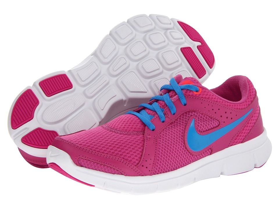 Nike Flex Experience Run 2 (Club Pink/Atomic Red/White/Blue Hero) Women's Running Shoes | Zappos