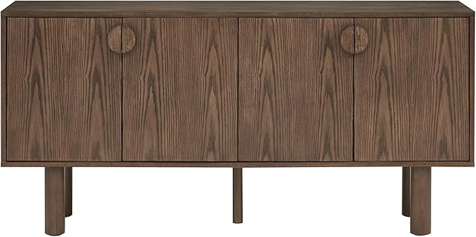 67.5" Accent Cabinet, Walnut Color TV Stand, Buffet Cabinet with Storage, Sideboard Cabinet for E... | Amazon (US)