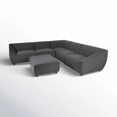 Lizzy 5 - Piece Upholstered Sectional with Ottoman | Wayfair North America