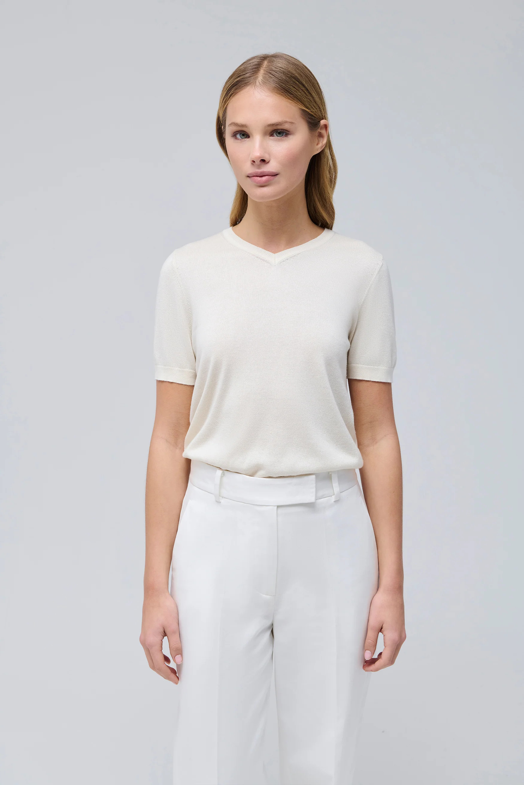 V-NECK KNIT TEE | Renggli