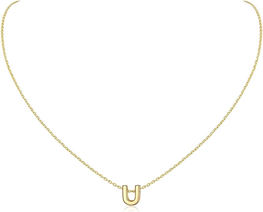 ChicSilver 925 Sterling Silver Initial Necklace for Women Dainty Letter Jewelry Personalized Gift... | Amazon (US)