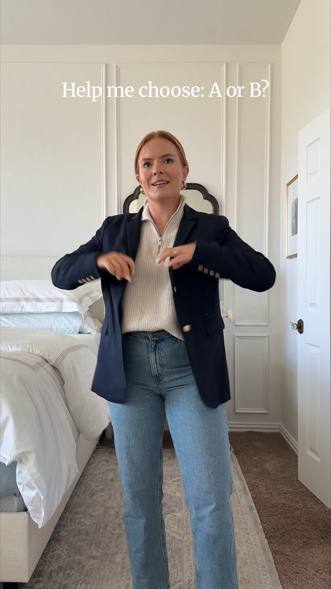 Two outfits. Two very real mom moods.

This video compares one of my favorite comfortable matching sets from Spanx with my go-to Abercrombie jeans, which I wear constantly because they’re flattering, easy, and actually comfortable for everyday life.

Outfit A is perfect for busy mom days when comfort comes first — errands, school pickup, travel, or work-from-home days.
Outfit B is my polished go-to with a blazer and scarf for casual workdays, meetings, or anytime I want to feel more put together without sacrificing comfort.

Both outfits are realistic, wearable, and easy to style depending on what your day looks like. I linked everything so you can choose what fits your life best.

#LTKmomlife #LTKootd #LTKgrwm