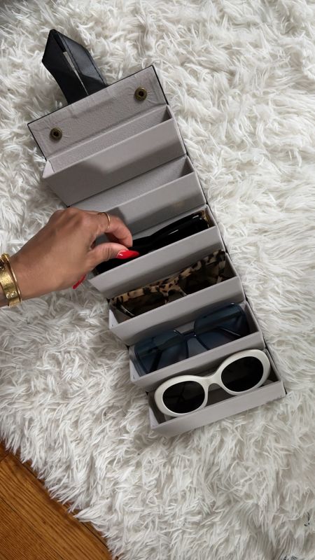 This sunglasses case is perfect for traveling with a few pairs of sunglasses. The hard case will keep them safe. 

#LTKtravel #LTKFind #LTKstyletip
