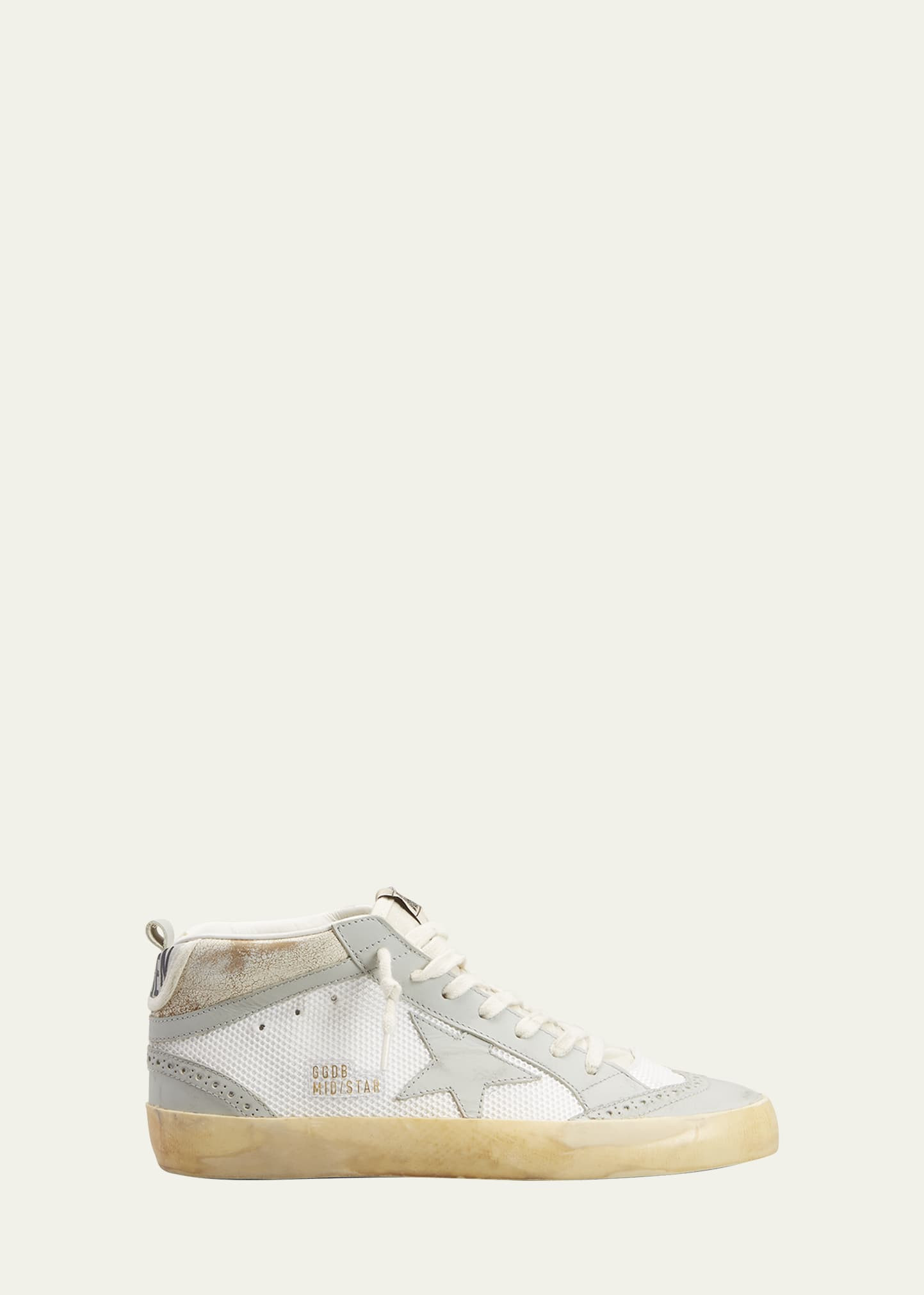 Golden Goose Mid Star Mixed Leather Net Sneakers | Bergdorf Goodman