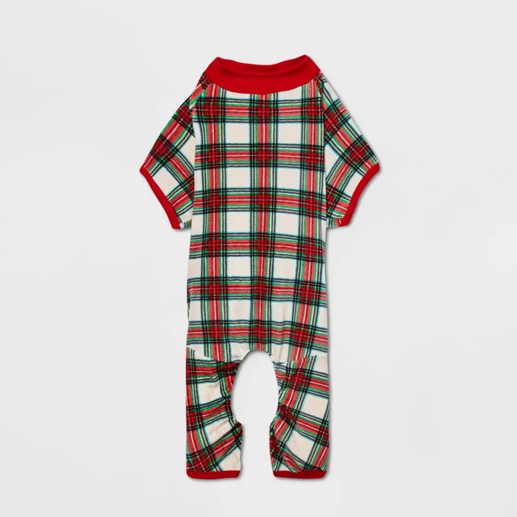 Dog and Cat Holiday Tartan Print Matching Family Pajama Set - Wondershop™ Cream | Target