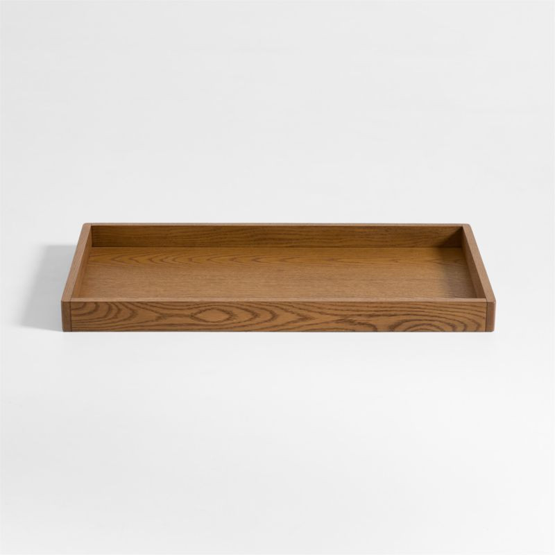 Thurloe Oak Wood Baby Changing Table Topper by Jake Arnold | Crate & Kids | Crate & Barrel