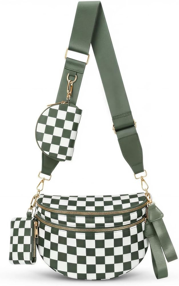 Cross Body Bag for Women Checkered Crossbody Bags Bum Bags for Women Fanny Packs for Girls Small ... | Amazon (US)