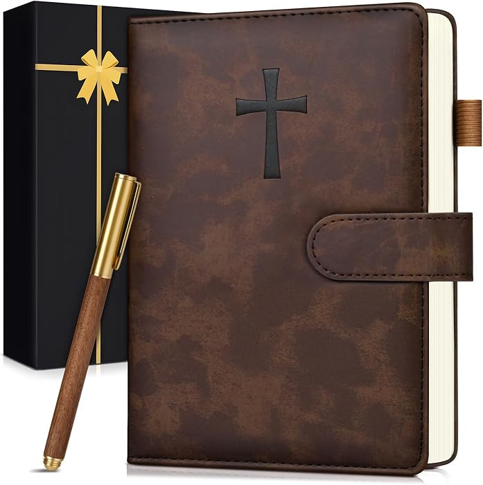 Leather Christian Bible Journal for Men, Prayer Journal for Scripture Study & Daily Devotional, U... | Amazon (US)