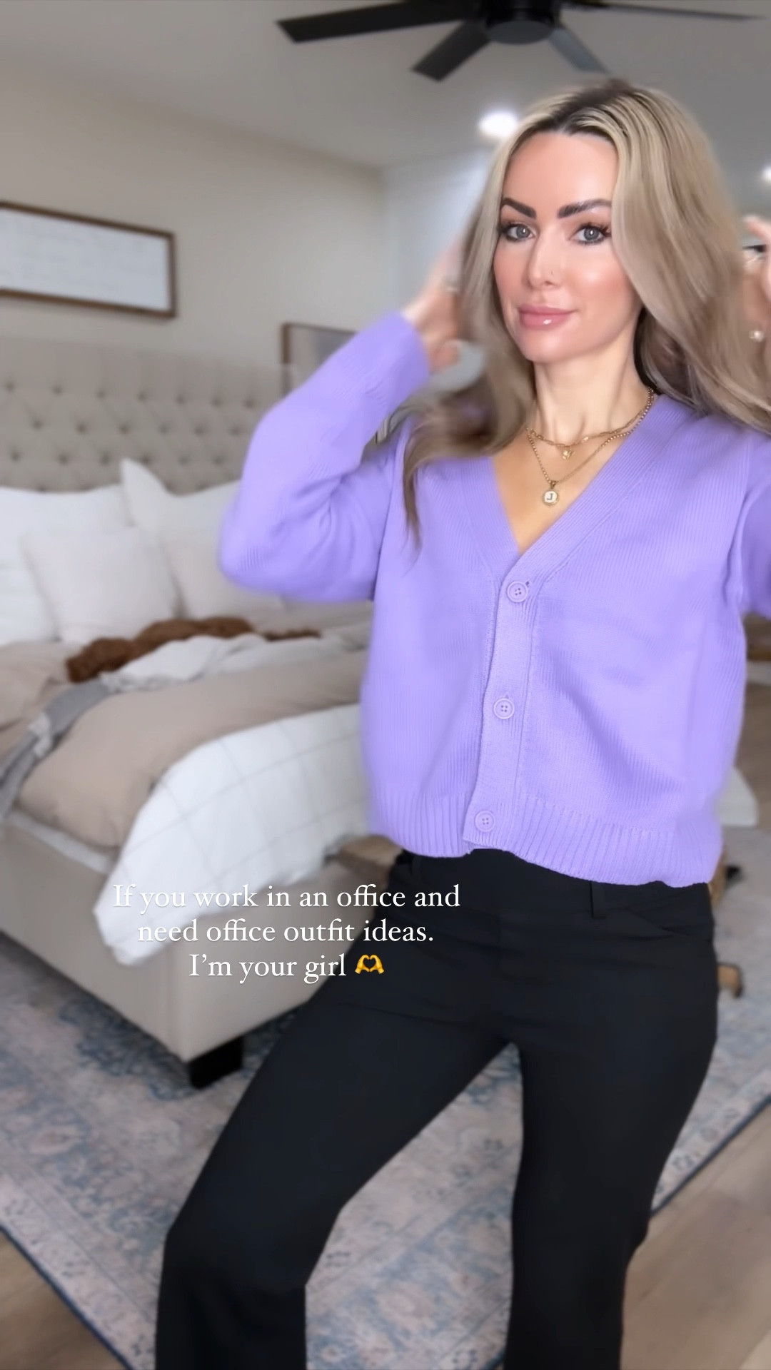 Amazon office outfit idea!
Cardigan size small
Pull on work slacks size 2
Business casual office outfit
Workwear
Amazon fashion 

#LTKworkwear #LTKVideo #LTKsalealert