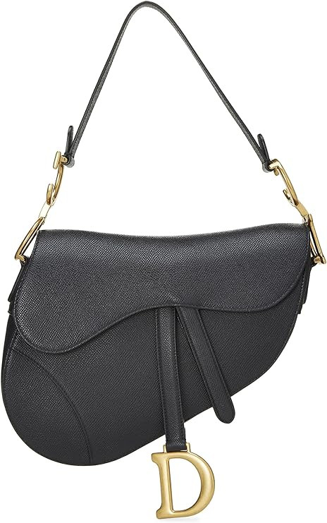 Amazon.com: Dior, Pre-Loved Black Calfskin Saddle Bag NM, Black : Luxury Stores | Amazon (US)
