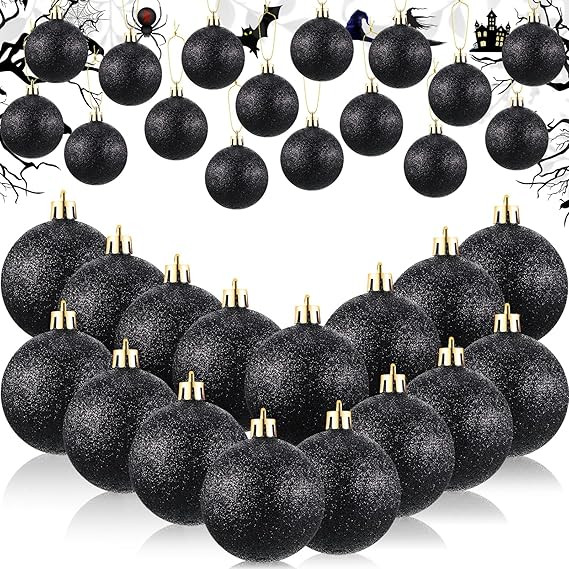 BBTO 36 Pcs Christmas Ball Ornament 2.4 Inch Shiny Balls Glitter Christmas Tree Pendants Baubles ... | Amazon (US)