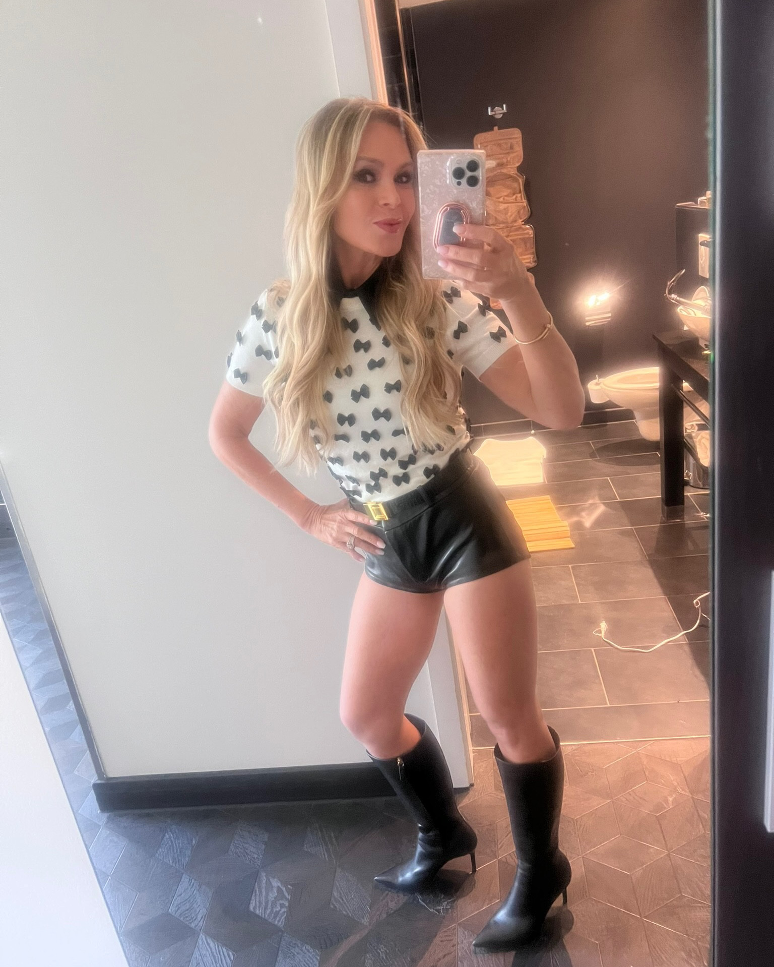 Leather and bows! These leather micro shorts are great for hitting the town

#LTKStyleTip #LTKShoeCrush