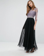 Click for more info about Little Mistress Sequin Lace Maxi Dress