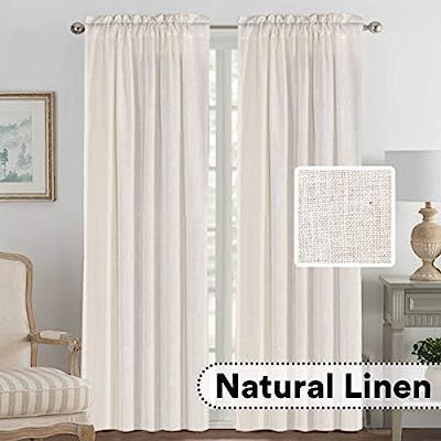 H.VERSAILTEX 2 Panels Ultra Luxurious Natural Linen Blended Light Filtering Curtains Breathable a... | Amazon (US)