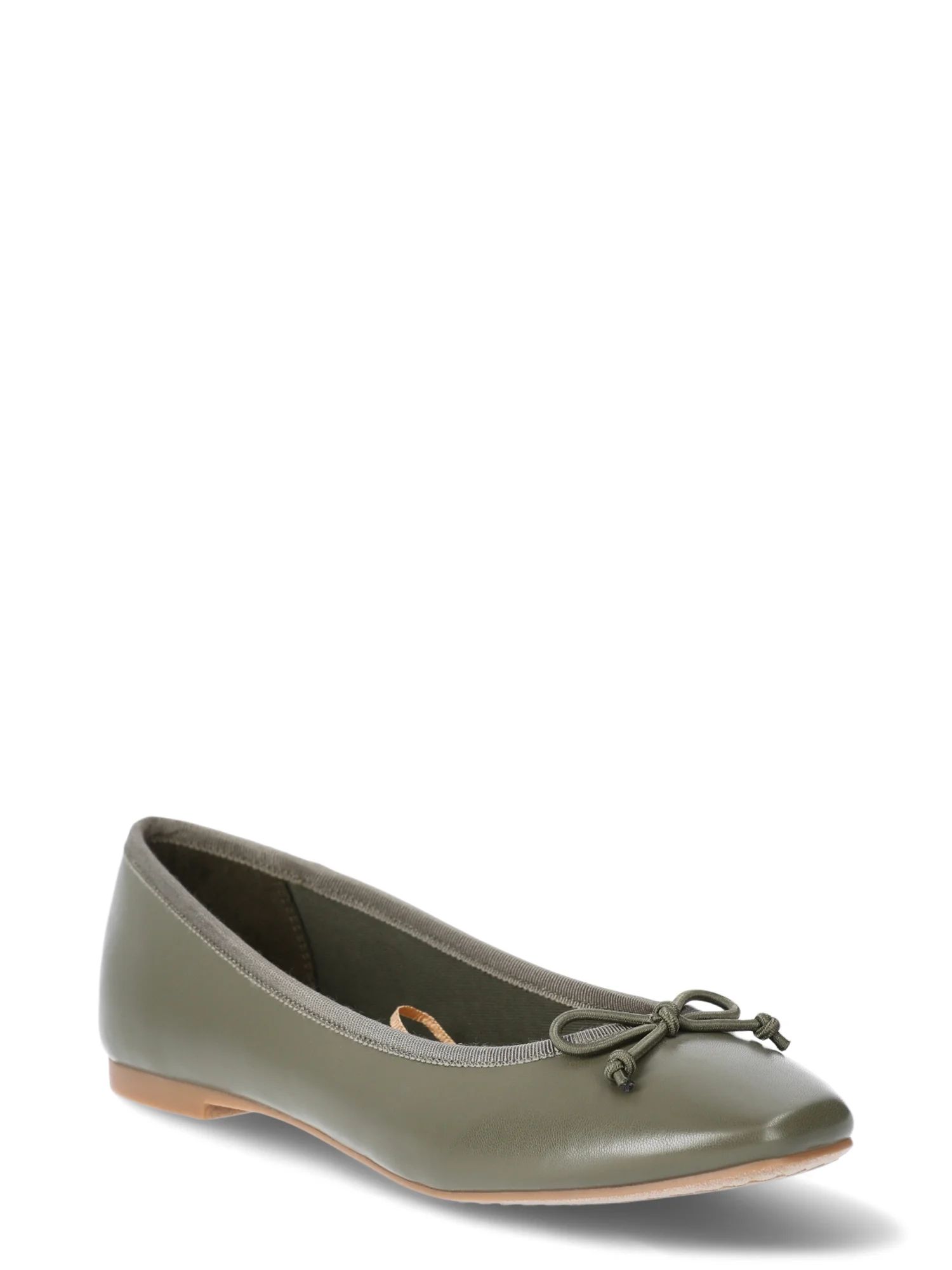 Time and Tru Women's String Bow Ballet Flats, Sizes 6-11 | Walmart (US)