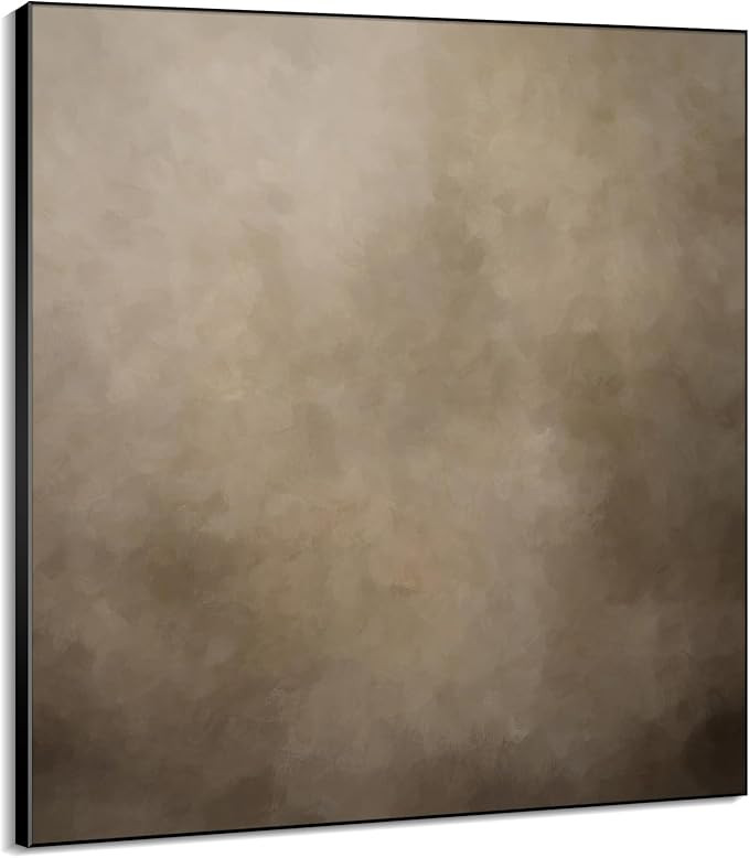60"x60" XL Framed Wall Art - Minimalist Rustic Beige and Taupe Design (Frame Assembly Required) | Amazon (US)