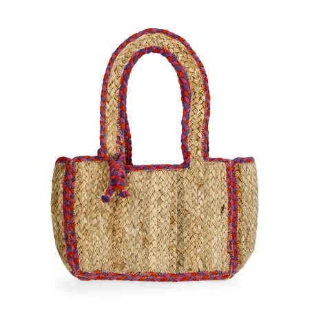 No Boundaries Women's Mini Jute Tote, Pink | Walmart (US)