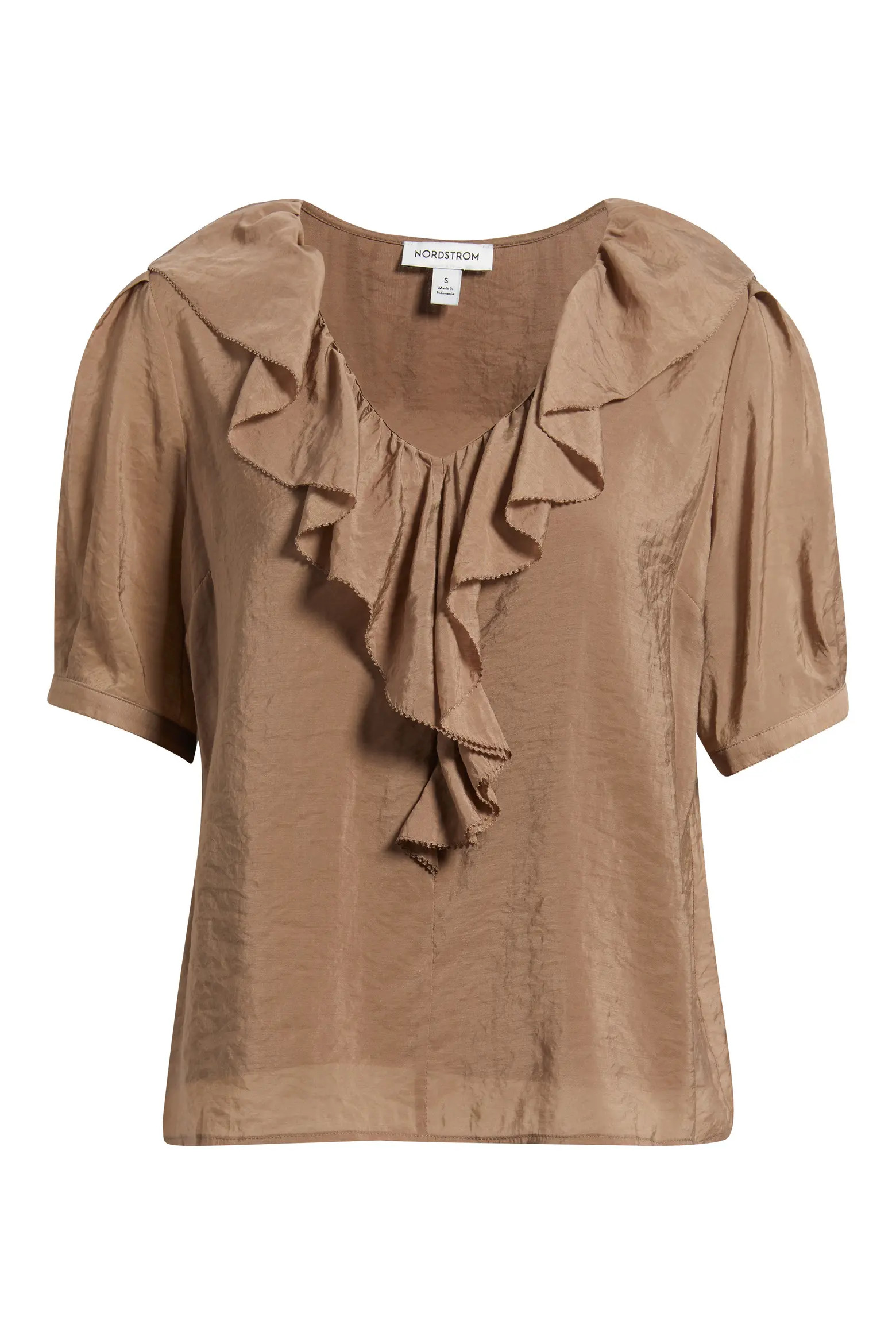 Ruffle Crinkle Semisheer Top (Women) | Nordstrom | Nordstrom