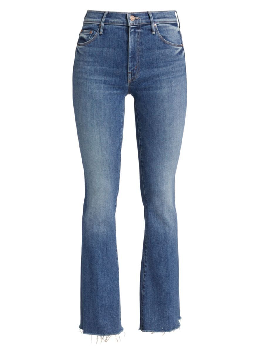 Mother The Weekender Mid-Rise Stretch Flare Fray Jeans | Saks Fifth Avenue