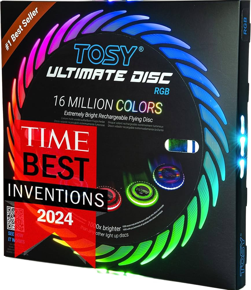 TOSY Flying Disc - 16 Million Color RGB or 36 LEDs, Extremely Bright, Smart Modes, Auto Light Up,... | Amazon (US)