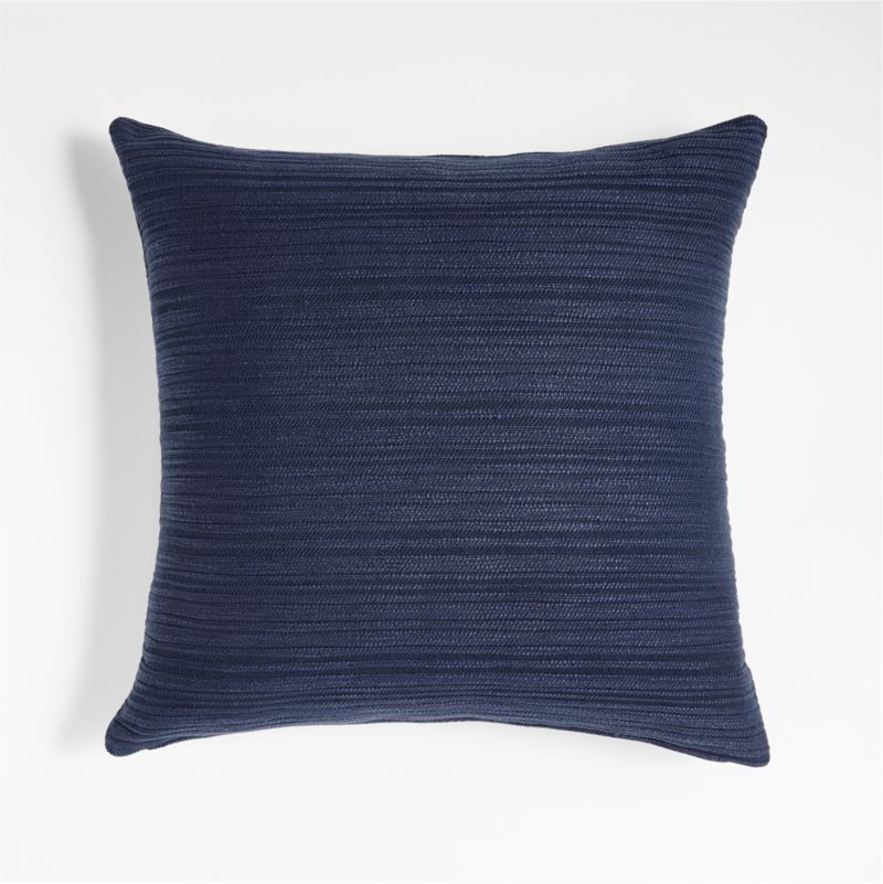 Correto 20" Indigo Textured Pillow | Crate & Barrel | Crate & Barrel