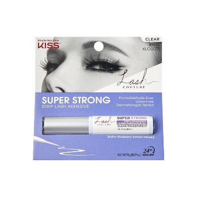KISS Products Lash Couture Super Strong False Eyelashes Adhesive - Clear - 0.17oz: Volume, Synthetic Hair, 1-Pack | Target