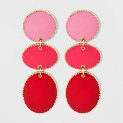 SUGARFIX by BaubleBar Tiered Enamel Drop Earrings - Magenta Pink | Target