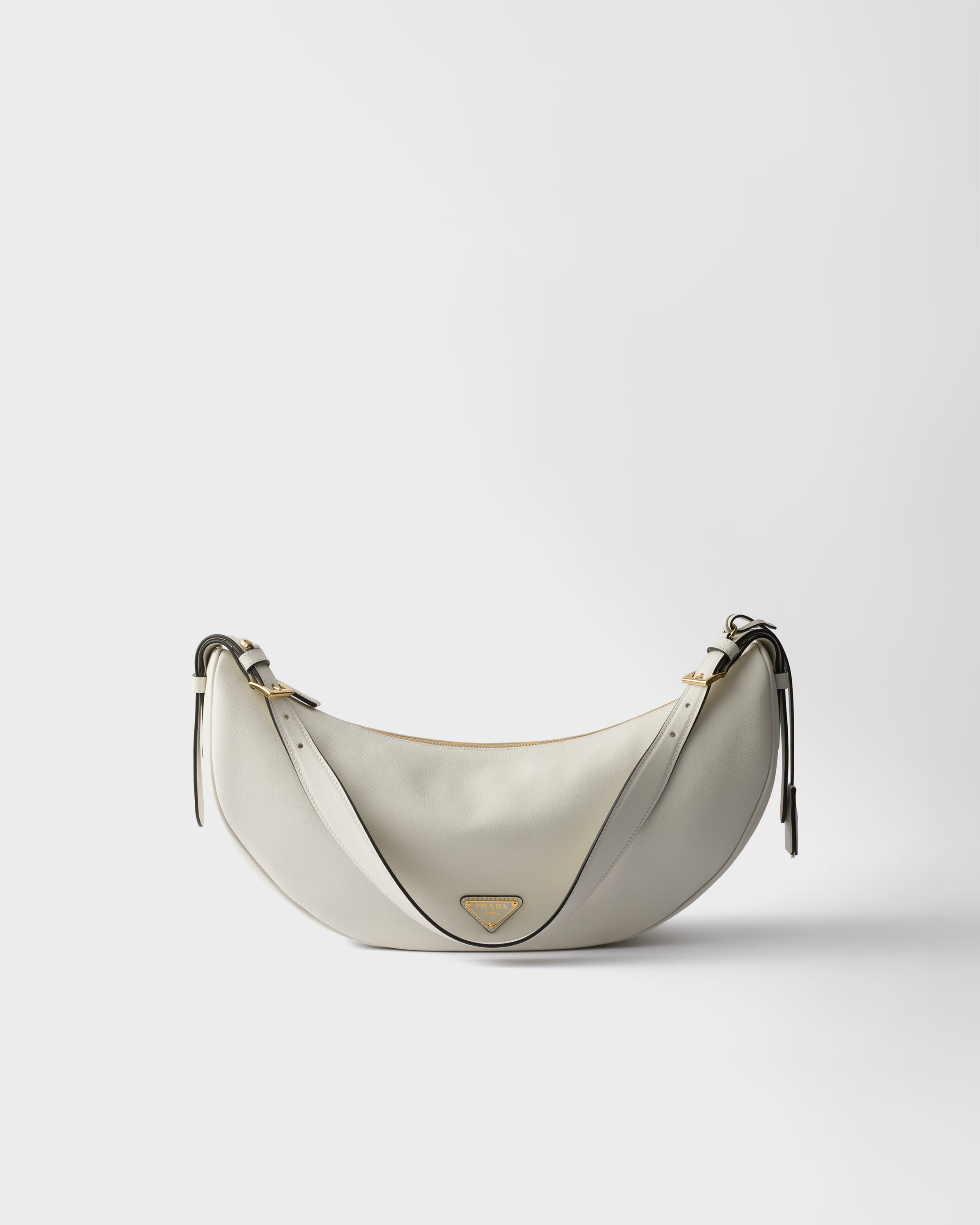 Prada Demi-lune large leather shoulder bag | Prada US