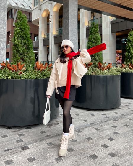 Winter outfit / chic style, minimal, winter boots, red scarf, fluffy headband, OOTD


#LTKfindsunder100 #LTKSeasonal #LTKstyletip