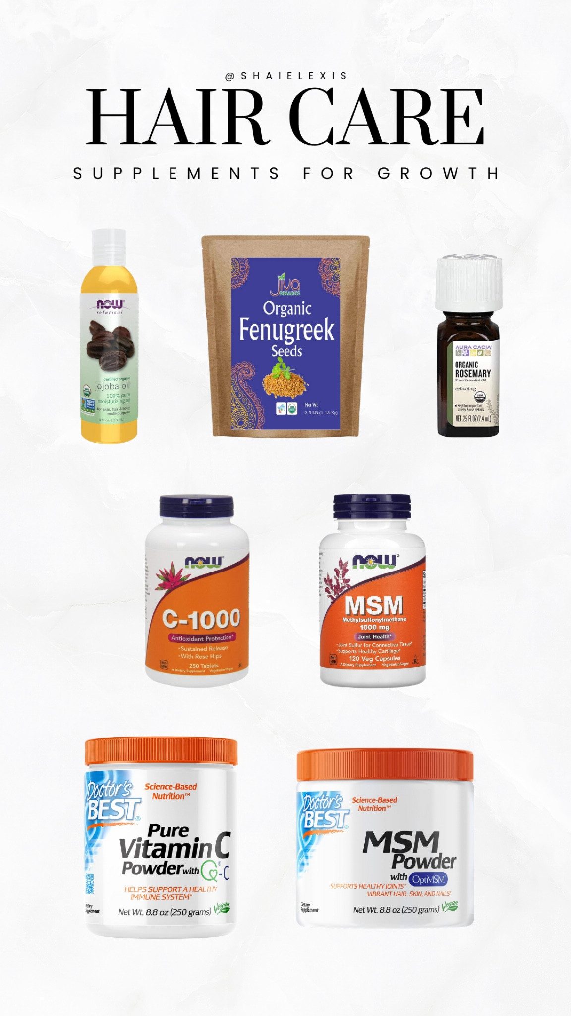 Supplements and oils for hair growth! I swear by all of these and take them regularly to make my hair strong and healthyyyy!!

Hair care products, hair care supplements, hair care must haves, hair care supplements, hair care oils, hair oils🩷

#LTKFindsUnder50 #LTKBeauty #LTKxWalmart