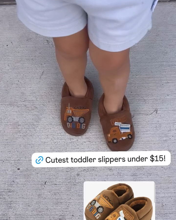 The cutest toddler slippers for under $15! Perfect for your construction loving boys! #blippi #kidsshoes #toddlershoes #under15 

#LTKGiftGuide #LTKSaleAlert #LTKKids