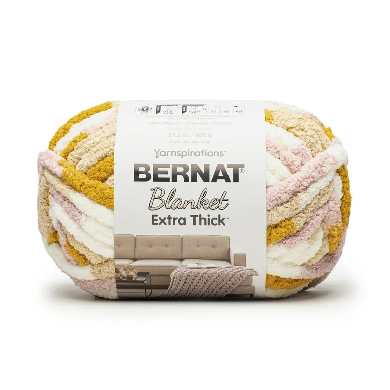 Bernat® Blanket Extra Thick™ #7 Jumbo Polyester Yarn, Plantain, 21.2oz/600g, 72 Yards | Walmart (US)