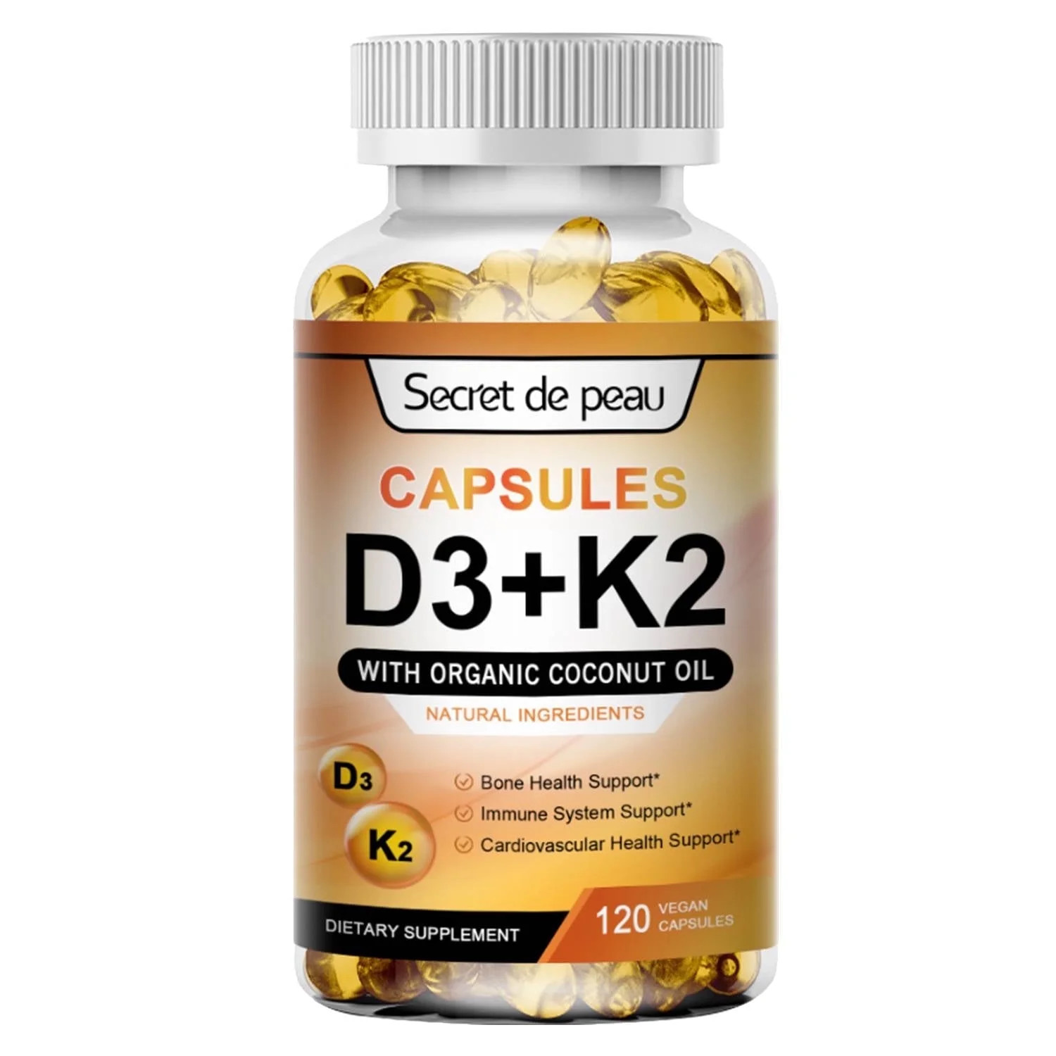 SDP Vitamin D3 + K2 5000 IU Capsules Daily Supplement,Support Immune System Bones Healthy Heart | Walmart (US)