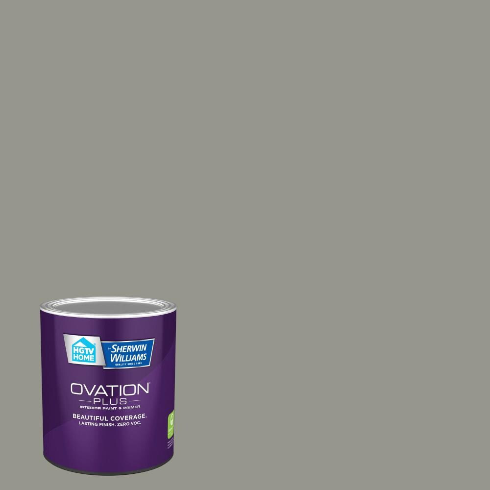 HGTV HOME by Sherwin-Williams Ovation Plus Semi-gloss Gray Expose 5007-2A Interior Paint Paint + Primer ( 1-quart ) | 5007-2A-2557208 | Lowe's