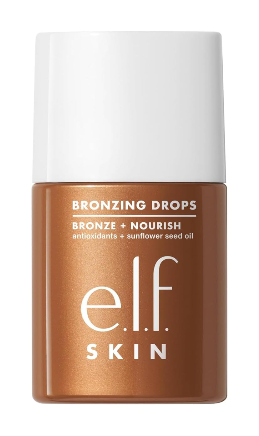 e.l.f. SKIN Bronzing Drops, Liquid Bronzer For Face & Skin, Creates A Sun-Kissed Glow, Infused With Vitamin E, Vegan & Cruelty-Free, Copper Gold | Amazon (US)