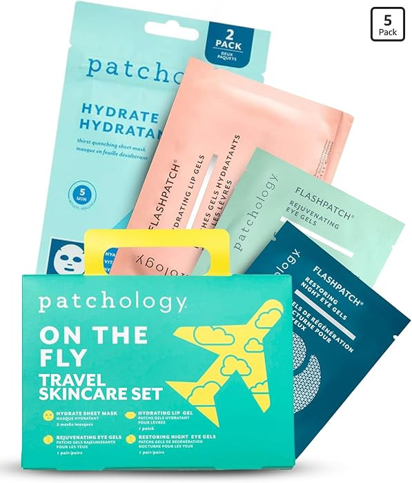 Patchology On The Fly Travel Facial Kit – Travel-Friendly Hydrating Skincare Essentials for Fac... | Amazon (US)
